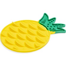 AKS Beeztees Yavru Köpek Yaş Mama Yeme Oyuncağı, Ananas Şeklinde,silikon, Sarı, 20X20CM