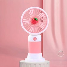 AKS Mini Fan Masaüstü Taşınabilir Telefon Stantlı Vantilatör 2 Özellik Bir Arada Taşınabilir Masaüstü Vantilatör Yüksek Hızlı