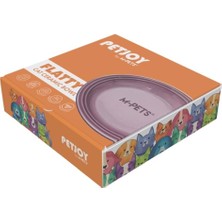AKS M-Pets Petjoy Flatty Seramik Mama Kabı Purple 500ML