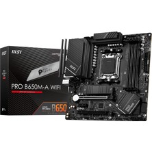AKS Msı Pro B650M-A Wıfı Amd B650 Soket Am5 Ddr5 6400(OC) Mhz Matx Gaming (Oyuncu) Anakart