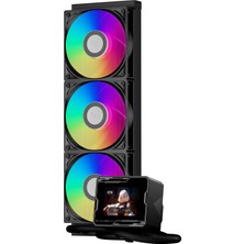 AKS Pccooler Cps GT360M Argb Display Bk 360MM Aıo Sıvı Cpu Soğutucu, 2.8” IPS Ekran, 300W Tdp, 3X120MM Argb Pwm Fan, Intel LGA1700/1851 & Amd Am5/am4 Uyumlu
