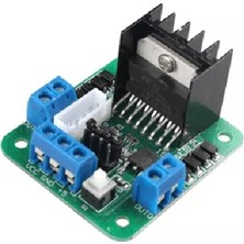 AKS L298N Çift Motor Sürücü Kartı - Dual Motor Driver (Yeşil Pcb)