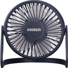 AKS Lunatic Everest Serisi Fan 505 Girişi Usb-A 5VDC / 250MM 145X141X105 mm Masaüstü USB Fan (Siyah)