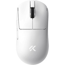 AKS Mchose A7 V2 Pro White 8k Hz PAW3395 Sensör Kablosuz Simetrik Gaming Mouse (MC-A7V2-2)