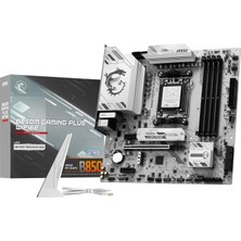 AKS Msı B850M Gaming Plus Wifi 6e, Anakart, Matx, Am5 Soket, Ddr5 8200MHZ Oc, HDMI Dp, 2x M.2, 2.5g Lan
