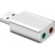 AKS Sanec USB 7.1 Ses Kartı Sound Card USB Mikrofon Kulaklık Çevirici