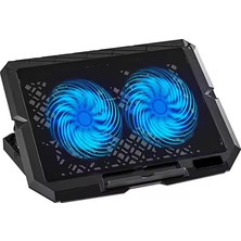 AKS HDX4253 Notebook Soğutucu Ledli Çift Fanlı Telefon Standlı