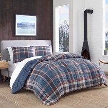 AKS Eddie Bauer Home Shasta Lake Yorgan Seti, Kraliçe, Lacivert