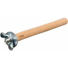 AKS Doğal Ahşap Kuş Tüneği Doğal Ahşap Tünek Papağan Muhabbet Kuşu Kanarya Kafes Tüneği 1 Adet Boy 17-19 cm