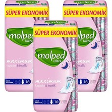 AKS Molped Ultra Süper Ekonomik 16'lı Gece x 3 Adet