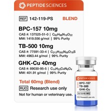 Peptide Sciences BPC-157, TB-500, Ghk-Cu 60MG (Glow Blend)