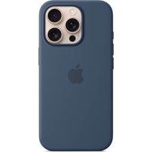 Apple Iphone 16 pro için Magsafe özellikli Silikon kılıf - Kot rengi - (MYYK3ZM/A)