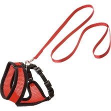 AKS Karlie Kedi Tasma+Uzatma, 38 Cm, Kırmızı/siyah