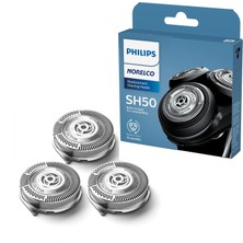 AKS Philips Norelco Orijinal SH50/52 Tıraş Başlıkları Norelco Tıraş Makinesi Serisi 5000 Yuvarlak ve 6000, Yenilenmiş Hq9/50, HQ56/50 ve RQ11/50 Için Son Sürüm ile Uyumlu
