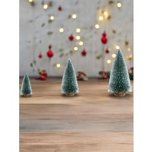 AKS Yenigeldi 3’lü Çam Ağacı Seti – 15 Cm, 15 Cm, 20 cm Masa Üstü Yılbaşı Süsü, Dekorasyon Ağacı, Yeşil