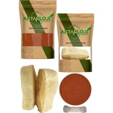 Aktarloji Geleneksel Sucuk Yapımı Seti 5 kg Kıyma Için Acılı 375 gr Baharat Harcı Ip ve Sucuk Bağırsağı