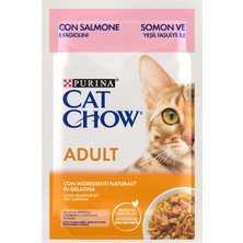 AKS Cat Chow Yetişkin Kediler Için Somonlu Sebzeli Yaş Mama 85GR x 26 Adet