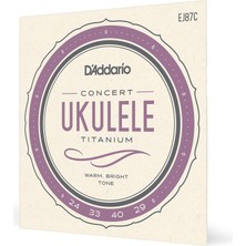 AKS D'addario Konser Ukulele Dizeleri, Titanyum, EJ87C, 4 Telli Set, 1 Adet