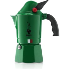 AKS Bialetti 2762 Moka Express Alpina (Dağ Avcıları Korpları) Espresso Pişirici, Alüminyum, Yeşil