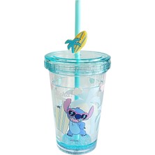 AKS Mınıso Disney Lilo Stitch Koleksiyonu Plastik Bardak (320ML) (Dikiş)