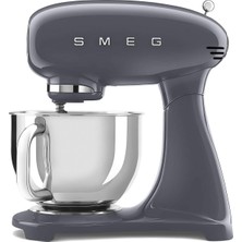 AKS Smeg 50's Style Retro Stand Mixer Hamur Karıştırıcı Barut Gri Paslanmaz Çelik 4,8 L 800 W