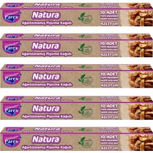 AKS Natura Ağartılmamış Hazır Pişirme Kağıdı 10'lu x 5 Adet