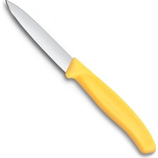 AKS Victorinox 6.7608.C1 Swiss Classic 8cm Düz Soyma Bıçağı, Sarı