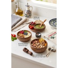 AKS Ahşap Çerezlik (4 Lü Set) Kahverengi 10X10 Ölçülerinde