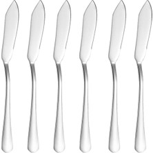 AKS 1010 Çelik 6 Adet Silver Renk Sofra Balık Kesme Bıçağı CIN742BY-6