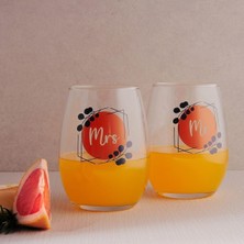 AKS Hediyesepeti Mr & Mrs 2'li Meşrubat Bardağı
