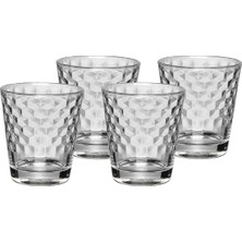 AKS Wmf Coffeetime 4 Parça Su Bardağı Seti, 265 Ml, Petek Desenli Kristal Cam Bardak, Tumbler, Kokteyl Bardağı, Isıya Dayanıklı, Bulaşık Makinesinde Yıkanabilir