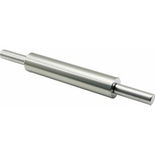 AKS Suwors Paslanmaz Çelik Merdane (43 Cm) – Yapışmaz Profesyonel Hamur Açma Rulosu ve Metal Merdane – Pizza, Pasta, Kurabiye, Mantı ve Şeker Hamuru Için Ergonomik Mutfak Gereci