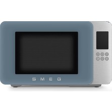 AKS Smeg Retro Solo Izgaralı Mikrodalga Fırın Storm Blue
