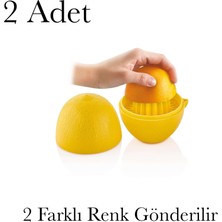 AKS Limon Sıkacağı Bpa Içermez 2 Adet 2 Renk Limon Saklama Kabı ve Limon Sıkacağı