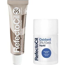 AKS Refectocil Kaş ve Kirpik Boyası No :3.1+Oxidant 3%10 Volum Liquid 100 ML_KAŞ_BOYASI-296