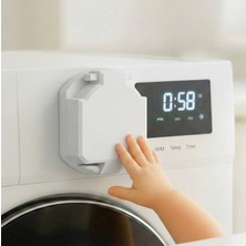 AKS Beyaz Eşya Düğme Kilidi – Çocuk Güvenlik Kapağı - Standart Boy Beyaz Renk - 4-5.5cm