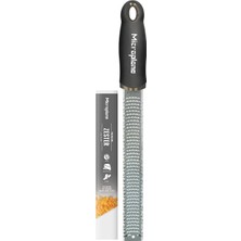 AKS Microplane Narenciye, Sert Peynir, Zencefil, Çikolata, Hindistan Cevizi ve Yer Mantarı Için Premium Classic Serisinden Microplane Zester Rende Ince Siyah Paslanmaz Çelik