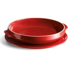 AKS Emile Henry Tarte Tatin Formu Seti, Seramik, Kırmızı, 33X28X5.2 cm