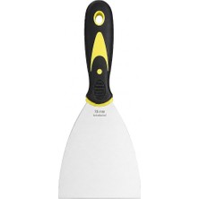 AKS 75 mm Spatula, Siyah-Sarı, Paslanmaz Çelik Bıçak, Ergonomik Sap, Alçı ve Boya Uygulaması Için Çok Amaçlı Kullanım