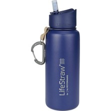 AKS Lifestraw Üniseks, Yetişkin Go Stainless Steel (Mavi), Mavi, 710 ml