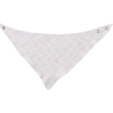 AKS Deeperlove Muslin Pink Zigzag Üçgen Önlük