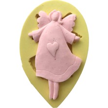 AKS Küçük Kanatlı Melek Şeklinde Silikon Pasta ve Seker Hamuru Kalibi 11X5,5X1 cm
