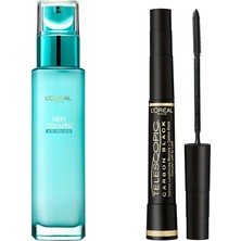 AKS L’oréal Paris Nem Terapisi Aloe Vera Suyu Kuru ve Hassas Ciltler Krem & Telescopic Carbon Black Maskara - Siyah Set