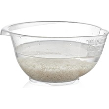 AKS Hobby Life 3.5 Litre Şeffaf Pirinç Süzgeci – Islatma ve Yıkama Hazneli, Tane Kaybını Önleyen Akıllı Bakliyat Yıkama Kabı