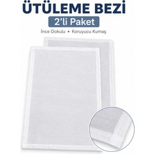 Beylini 2 Adet 33X65 Ütü Filesi Hassas Kumaşlar Için Yanmaz Isıya Dayanıklı Ütü Bezi Ütüleme Matı Kırışmaz Şeffaf File Ütü Altlığı