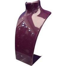 Stand Market Kolye Standı Akrilik -Takı Teşhir ve Saklama Standı Mor 19X30 cm