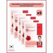 AKS Dermal Nemlendirici ve Pürüzsüzleştirici Gül Özlü Kolajen Maske 23GR 5 Adet