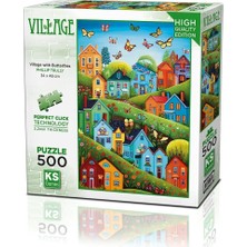 TeknoKapsül 20079 Puzzle 500 Village Tith Butterflies