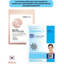 AKS Dermal 3 Katmanlı Rose Göz Maskesi ve Aydınlatıcı Nemlendirici Sıkılaştırıcı Kolajen Maske Seti