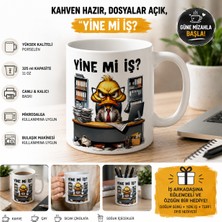 Tişört Kodu “yine Mi Iş?” Ördek Tasarımlı Porselen Kupa – Eğlenceli Ofis Kupası